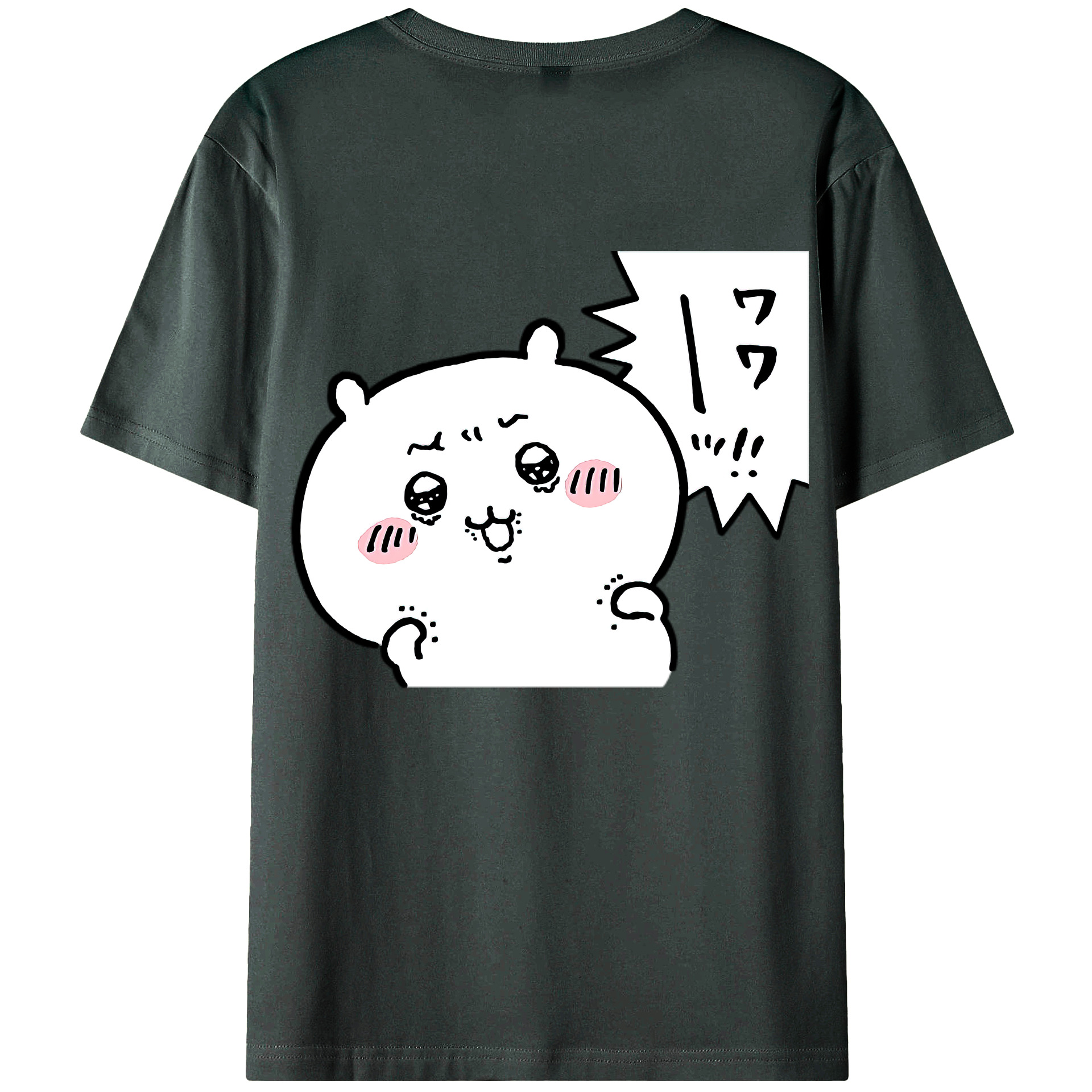 （画像用） ちいかわ ちいかわ Chii-kawa chiikawa 綿100％ メンズ半袖Tシャツ（バックプリント） 通気性